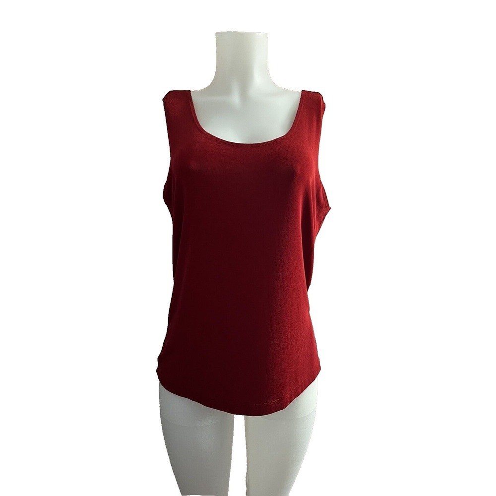 Chicos‎  Size 3 Sleeveless Top Slinky Stretch Shell Red